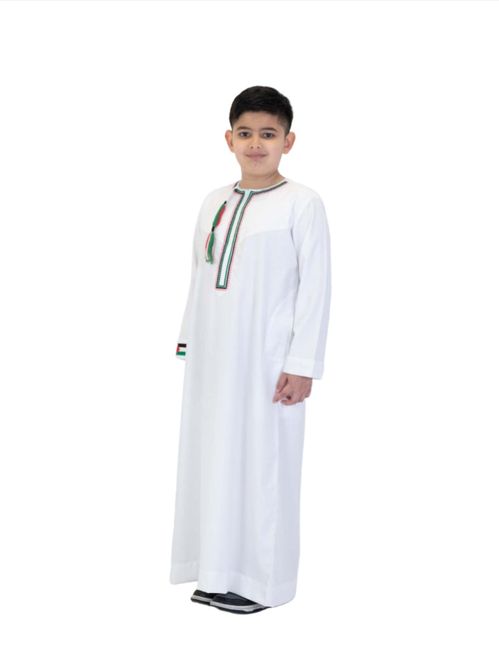 Islamic Impressions Boy's Palestinian Omani Thobe with Tassel