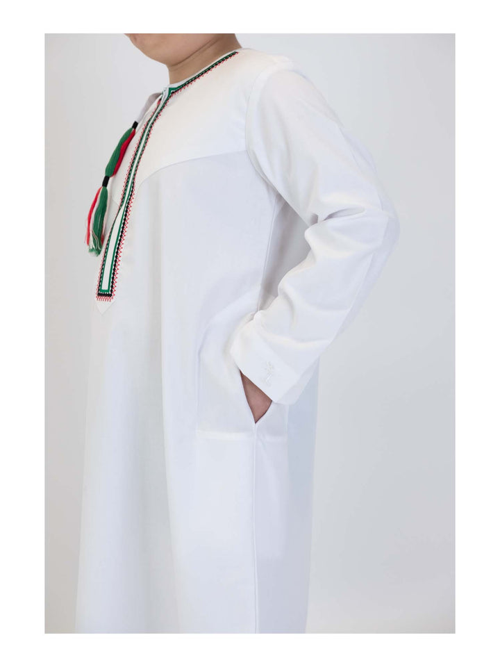 Islamic Impressions Boy's Palestinian Omani Thobe with Tassel