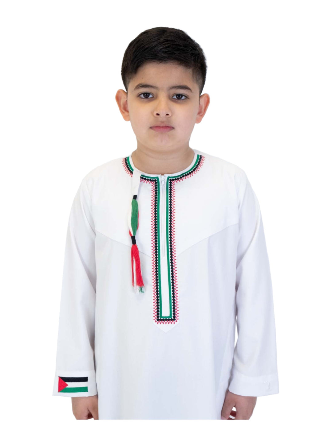 Islamic Impressions Boy's Palestinian Omani Thobe with Tassel