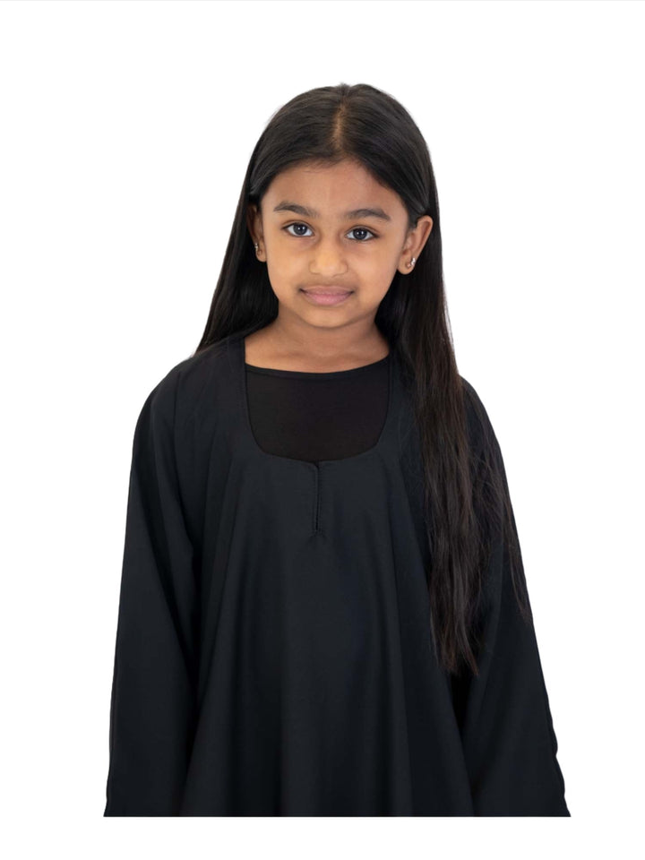 Girls Nida One Button Abaya With Pocket