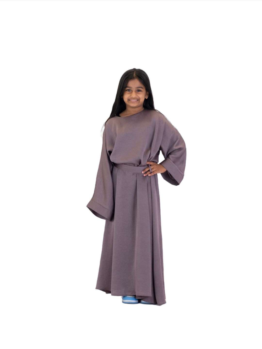 Girl's Silky Belted Abaya