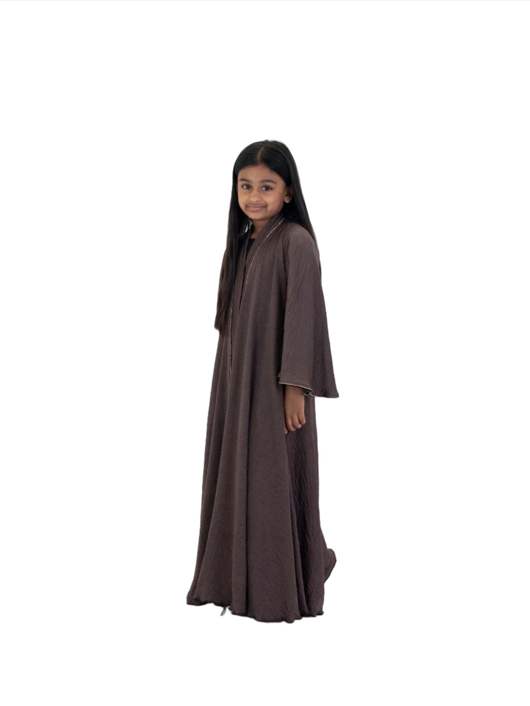 Girls Makeba Gold Trim Abaya