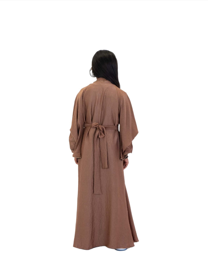 Girls Makeba Gold Trim Abaya