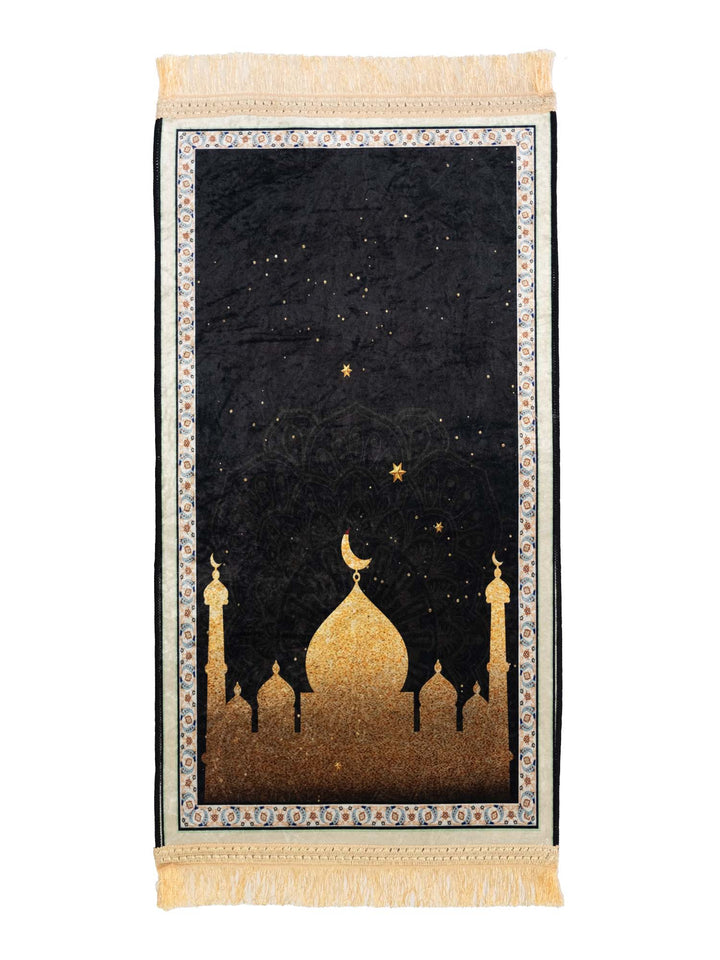 Children's Black Masjid Prayer Mat