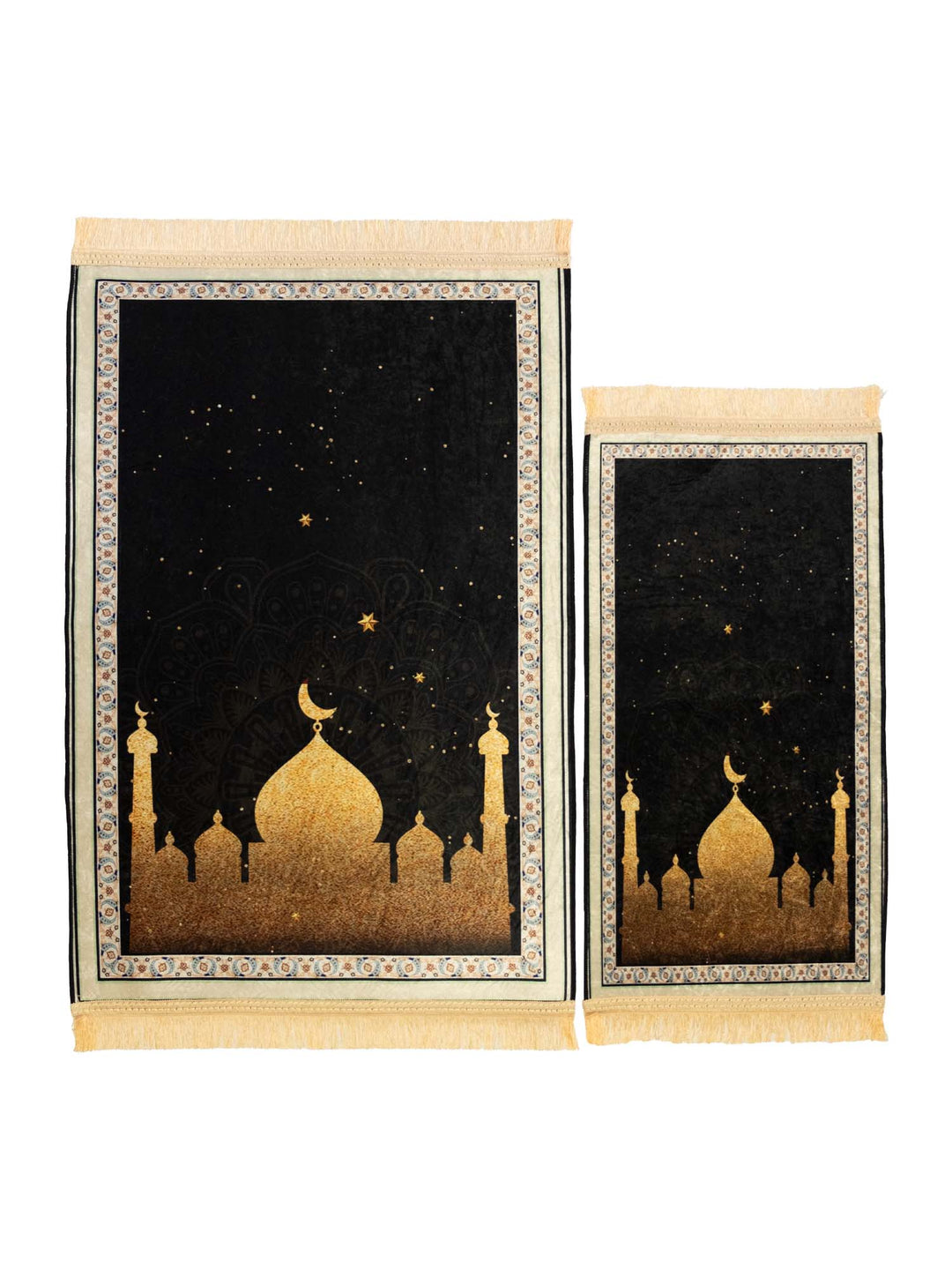 Children's Black Masjid Prayer Mat