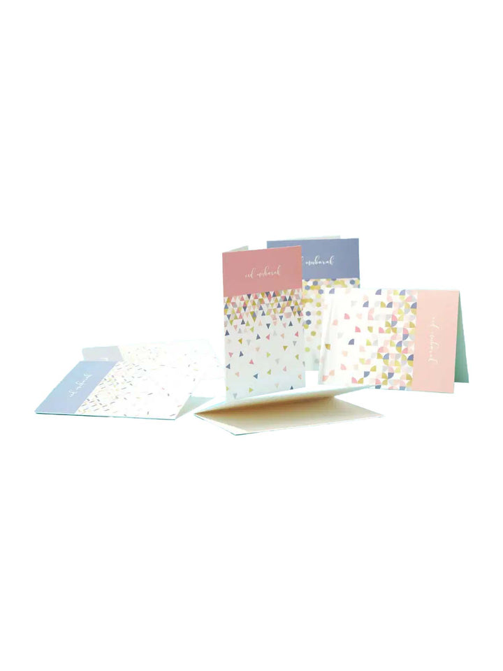 Eid Mubarak Greeting Cards - Modern (6 Pack)