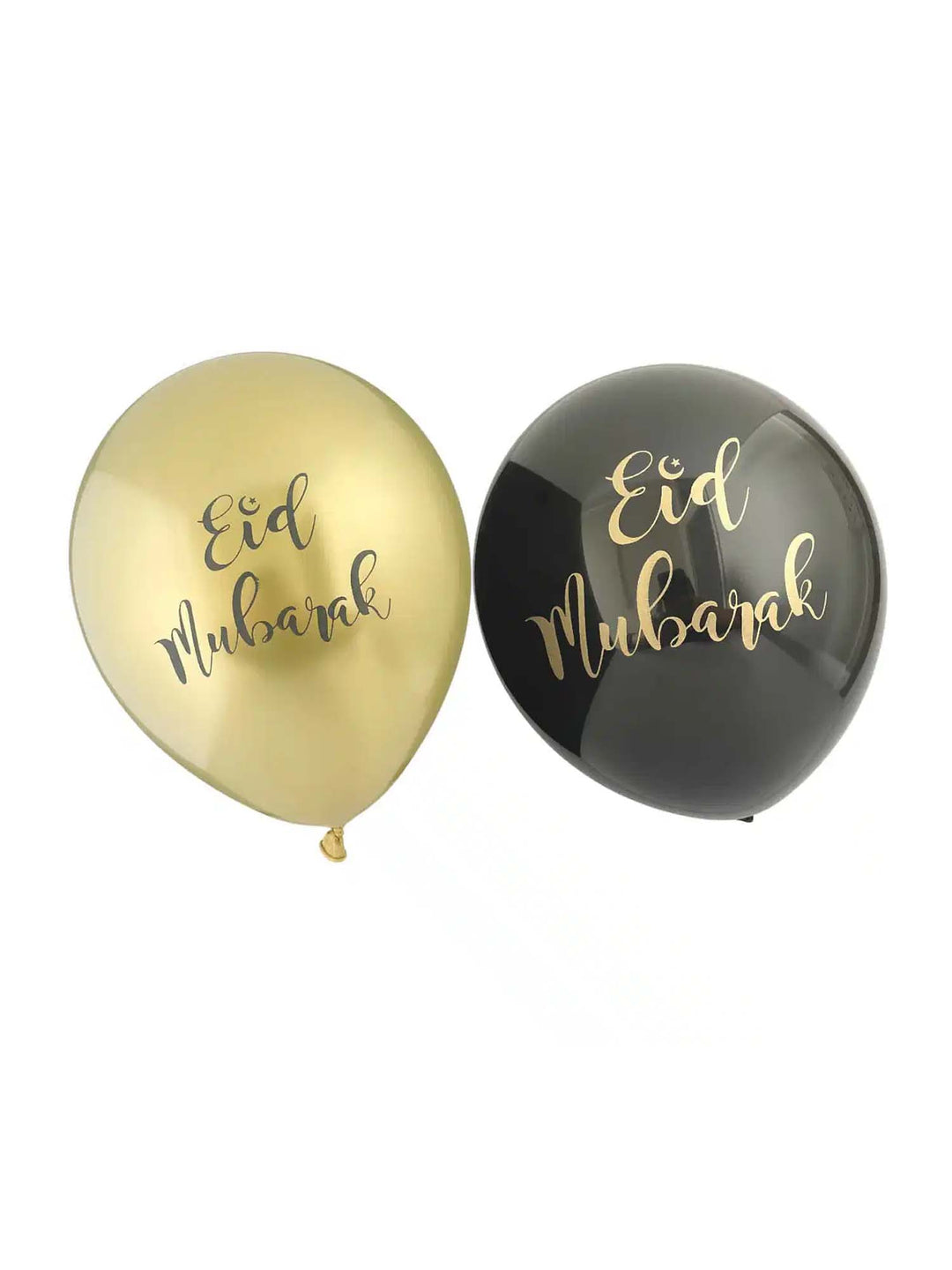 Eid Mubarak Balloons - Black/Gold (10 Pack)