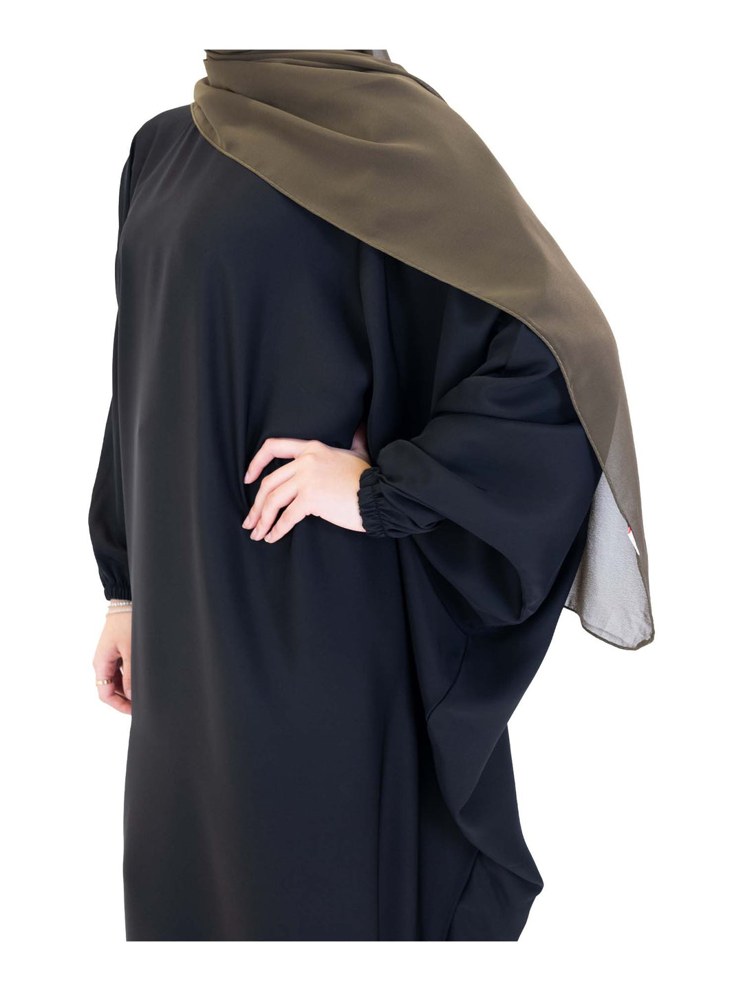 Cuffed Batwing Abaya