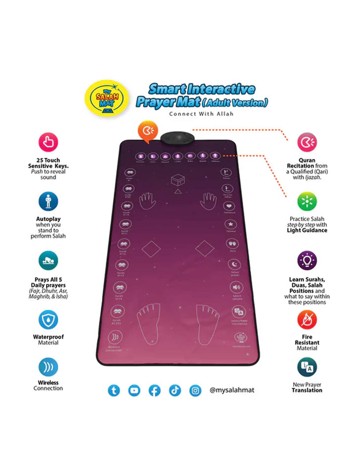 My Salah Mat - Smart Interactive Prayer Mat (Adult Version)